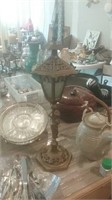 Decorative brass lamp form 14 in tall