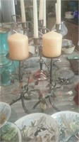 Pair of twig with beads candle holders