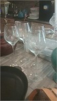 Set of four Crystal made in Romania wine glasses
