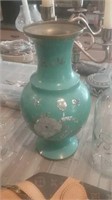 Green and Brass vase with what appears to be