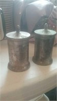 Vintage silver plate salt and pepper shakers