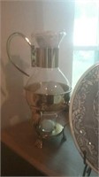 Coffee carafe with candle warmer never used