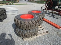 (4) Camso SKS332 Mounted Skid Loader Tires