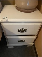 White two drawer night stand