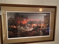 Terry Redlin "Morning Warm Up" Print and Frame