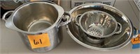Stainless Steel Pans & Strainers