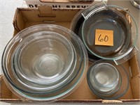 Box Lot of Pyrex Glass Bowls