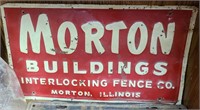 Vintage Original Mornton Buildings Tin Sign