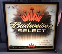 Budweiser Select Lighted sign 18x18 Works