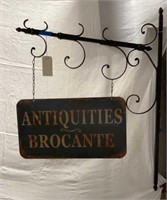 Antiquities Brocante Sign 2 Sided 27.5x15.5