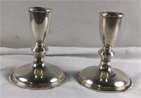 Weighted Sterling Silver Candle Sticks 5in Tall