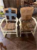 PROJECT PCS. - 2 ANTIQUE ROCKING CHAIRS - AS IS