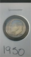 1950 silver dime