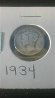 1934 silver dime
