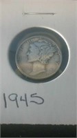 1945 silver dime