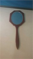 Vintage lucite Empire hand mirror with Egyptian