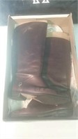 Pair of nice aigner coffee leather boots size 7