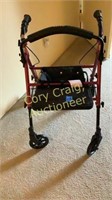 Drive walker wire brakes and adjustable legs and