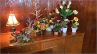 Miscellaneous flower and fruit arrangements and