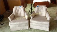 Pair of Livingroom Chairs off white in color
