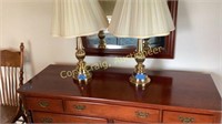 Pair of Brass lamps