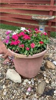 24" pot with flowers