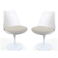 2 New Rove Concepts Tulip Side Swivel Chair Pair