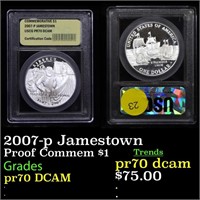 2007-p Jamestown Proof Commem $1 Graded GEM++ Proo