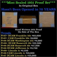 *Highlight* Sealed 1951 Proof Set In Original Box