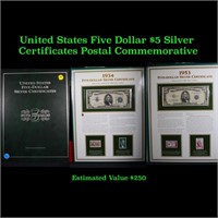 United States Five Dollar $5 Silver Certificates P