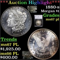 *Highlight* 1880-s Morgan $1 Graded ms67 pl