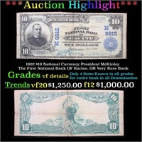 *Highlight* 1902 $10 National Currency President M
