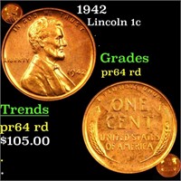 1942Lincoln 1c Grades Choice Proof Red