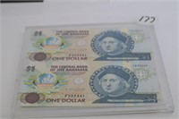 Uncut bank of Bahamas $1 notes
