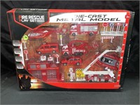 FIRE AND RESCUE PLAY SET DIE CAST