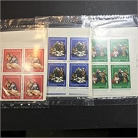 Canadian Stamps $20 Postage Value in Corner Blocks