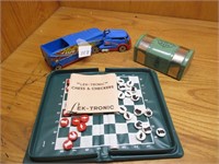 Travel Chess & Checkers Game And Toys Lot