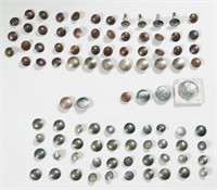 87 Silver Coin & Buffalo Nickel Buttons, Cufflinks