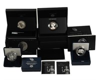 4 American Liberty Silver Proof Medals, 2016, 2017