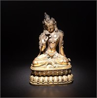Chinese Gilt Bronze Tara