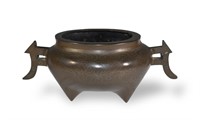 Chinese Bronze Censer, 18-19th C#