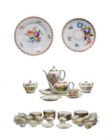 80 Piece Dresden Porcelain Luncheon - Tea Set