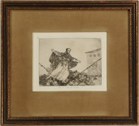 Francisco Goya Etching, "Que se Rompe la Cuerda"