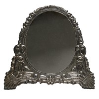 Sterling on Wood Dresser Mirror