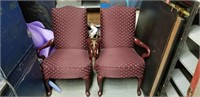 Matching Maroon Dining Chairs (x2)