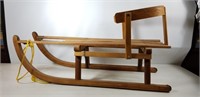 Davos Antique Kid's Wooden Sled (36" x 18")