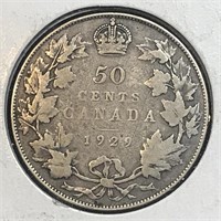1929 50c SILVER Canada
