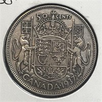 1937 50c SILVER Canada