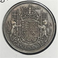 1938 50c SILVER Canada
