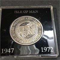 1972 Isle of Man Crown - Silver Anniversary proof